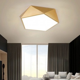 Gold Geometric Flush Mount Acrylic Ceiling Light