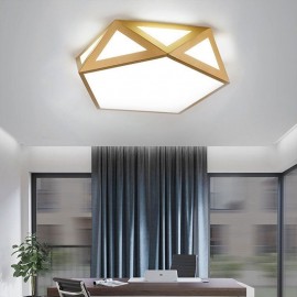 Gold Geometric Flush Mount Acrylic Ceiling Light