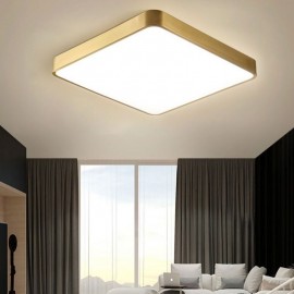 Flush Mount Minimalist Acrylic Square Gold Ceiling Light