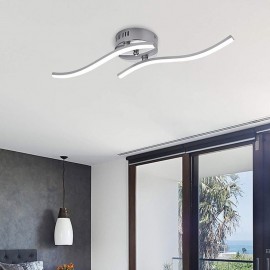 Modern Simple Flush Mount Acrylic Wave Shaped Ceiling Light