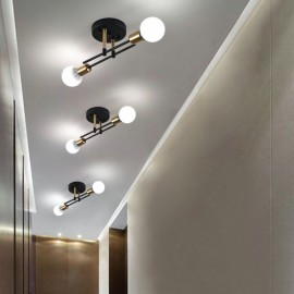 Simple Magic Beans Flush Mount Crossed Ceiling Light