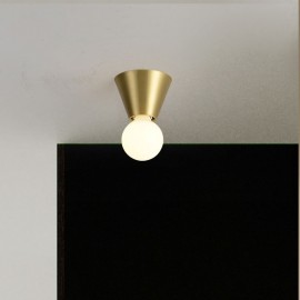 Nordic Brass Mini Flush Mount Ceiling Light Aisle