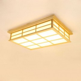 Japanese Cuboid Ceiling Light Solid Wood Ceiling Light Lighting