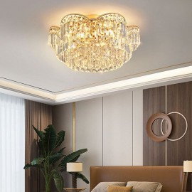 Crystal Flush Mount Luxury Round Crystal Decoration Ceiling Light 50/60/80CM
