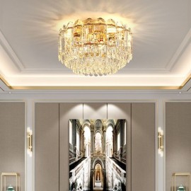 Crystal Flush Mount Round Crystal Decoration Ceiling Lighting Fixtures 50/60/80CM