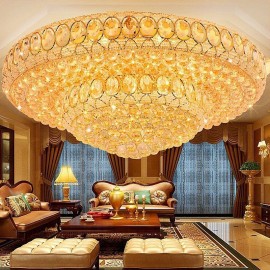 Luxury Crystal Ceiling Light European Round Flush Mounted Lighting