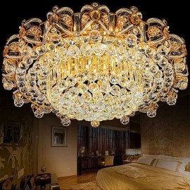 European Flush Mount Crystal Ceiling Light