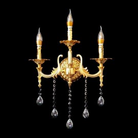 European Wall Lamp Luxurious Wall Sconce Crystal Drop Decoration Lamp Bedside Lighting