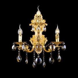 European Fashion Wall Lamp Luxurious Crystal Drop Wall Sconce Lighting