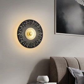 Wall Sconce Nordic Full Copper Hollow Round Wall Light