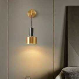 Modern Wall Light Black Gold Contrast Color Wall Sconce