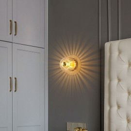 Modern Wall Lighting With Clear Glass Shade Brushed Wall Sconce Lighting