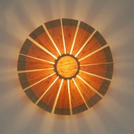 Round Flower Wall Sconce Unique Bamboo Wall Light Creative Decorative Lighting