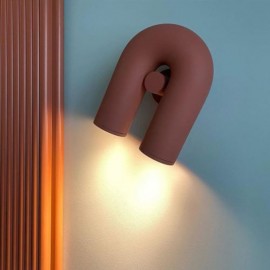 Wall Sconce U-Shape Minimalist Creative Wall Light 90° Rotating Lampshade