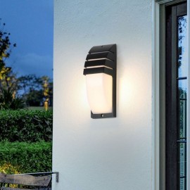 Waterproof Outdoor Porch Light Black Aluminium Wall Lamp Garden Courtyard Light