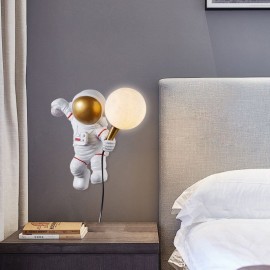 Modern Wall Sconce Creative Astronaut Resin Wall Light Kids