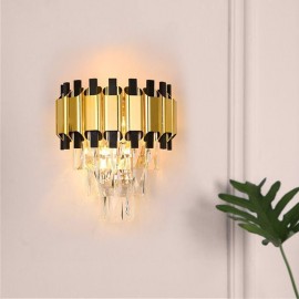 Hanging Crystal Modern Wall Light Sconce Hardwired 11.81" High Fixture