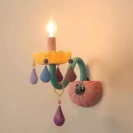 European Crystal Sconce Macaron Colourful Wall Light