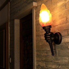 European Retro Outdoor Wall Light Waterproof Torch Shape Wall Sconce