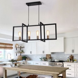 4-Light Pendant Light Industrial Style Lighting Entryway