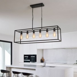 Farmhouse Pendant Lighting Fixture Kitchen Island Hanging Lights 6 Lights