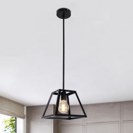 Rustic Farmhouse Pendant Light Industrial Mini Metal Ceiling Light Trapezoidal Shape Island