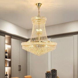 Crystal Pendant Light Modern Villa Duplex Decorative Ceiling Light