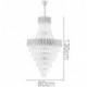 Crystal Pendant Light Sophisticated Luxury Decrative Hanging Light 80cm