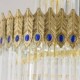 Gold Crystal Pendant Light Electroplated Gold Phoenix Tail Lampshade Ceiling Light φ60*H180cm