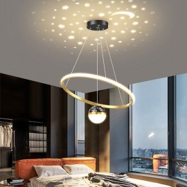 Pendant Light Modern Simple Wrought Iron Silicone Single Ring Ceiling Light