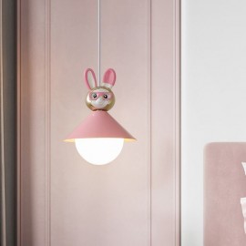 Pendant Light Modern Minimalist G9 Wrought Iron Rabbit Calf Resin Ceiling Light