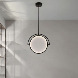 Nordic Pendant Light Creative Wrought Iron Ring Ceiling Light