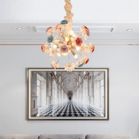 Decorative Pendant Lighting Modern Crystal Flower Chandelier