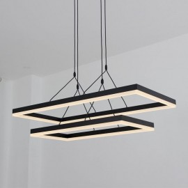 Modern Frame Pendant Light Acrylic Black Chandelier