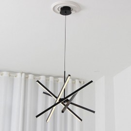 Modern Pendant Light Dimmable Black Strip Ceiling Lamp