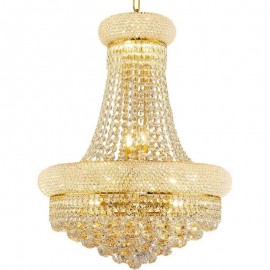 Crown Shaped Chandelier Luxurious Crystal Pendant Light