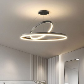 Modern Pendant Lights Circle Rings Acrylic Pendant Lamp 50/60/80cm
