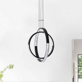 Modern Chandelier 2 Rings Pendant Lighting Dining