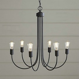 MAX:60W Country Bulb Included Painting Metal Chandeliers Living Room / Bedroom / Dining Room / Study Room/Office / Entry / Hallway