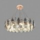 European Iron Pendant Light Creative Glass Leaf Chandelier