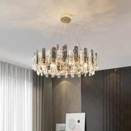 Luxury Glass Chandelier European Style Pendant Lights Villa Restaurant