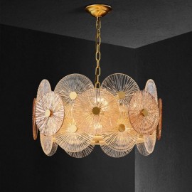 Modern Spark Disc Chandelier Firework Glass Pendant Lamp Home Deco Lighting