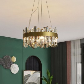 Luxury Glass Chandelier European Style Pendant Lights Villa Restaurant Living