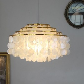 Modern Raindrop Chandelier White Shell Shade Ceiling Pendant Lighting
