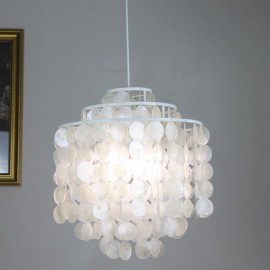 Modern Classic Pendant Light White Shell Shade Lamp