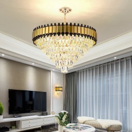 Luxury Crystal Pendant Light Round Ceiling Lighting