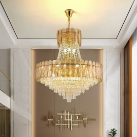 European Crystal Pendant Light Contemporary Ceiling Lamp