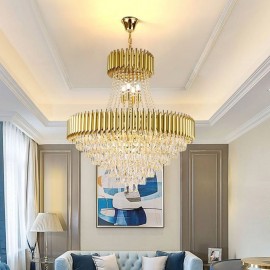 Modern Crystal Pendant Lighting Round Ceiling Lamp Hanging Lights