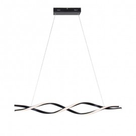 Modern Pendant Lighting Black Wave Shape Hanging Lights