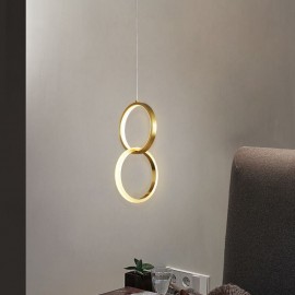 Pendant Light Brass Rings Decorative Light Fixture